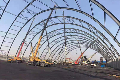 h型钢拱膜结构煤棚工程