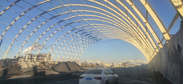 h型钢拱膜结构煤棚工程